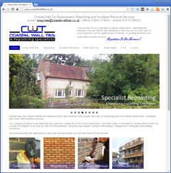 Website for Coastal Wall Ties Littlehampton